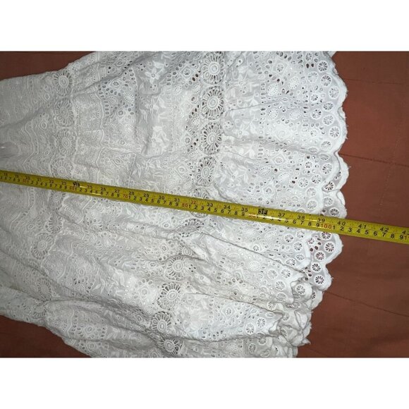 Buffalo White Boho Lace Ruffle Ruffled Sleeves Women's Dress Size XL - Picture 8 of 9